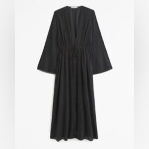 NWT Abercrombie Long-Sleeve Tie-Front Maxi Dress Coverup